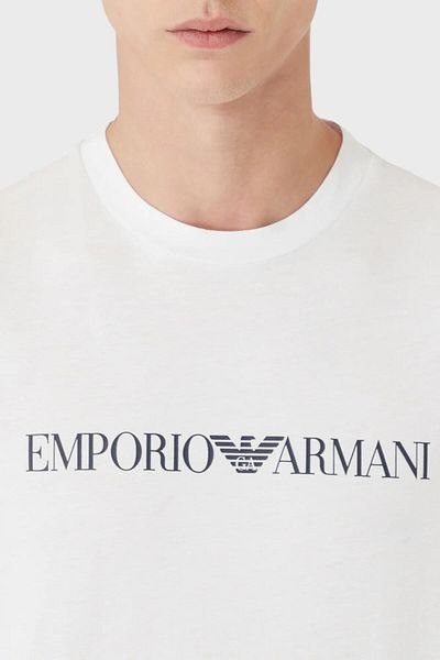 Emporio Armani Βαμβακερό εμπριμέ Regular Fit Crew Neck T Shirt Ανδρικό μπλουζάκι 8n1tn5 1jpzz 0146