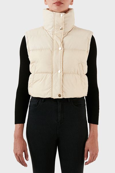 PİNKO Елек Pinko Regular Fit с яка Stand Jack Puffer Crop VEST 101734 A11P C16