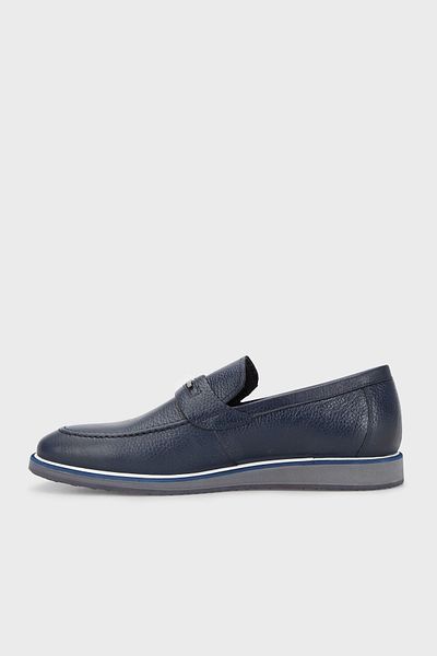 JAMES FRANCO Ανδρικά παπούτσια από γνήσιο δέρμα Navy Blue 540493