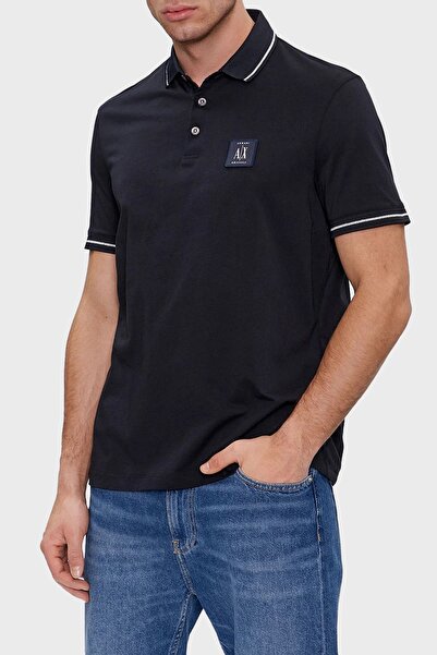 Armani Exchange 100% Cotton Regular Fit Buttoned Polo Collar T Shirt Men's PO...