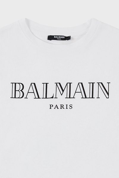 BALMAIN Tricou pentru copii din bumbac cu gât rotund - T SHIRT 6M8721 MX030 100