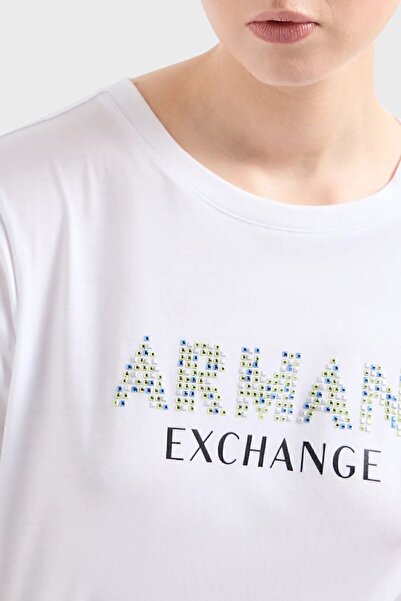 Armani Exchange Cotton Regular Fit Crew Neck T SHIRT 3DYT13 YJ8QZ 1000