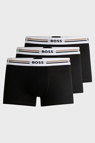 BOSS Esnek Bel Bantlı 3 Pack Boxer Erkek BOXER 50492200 001