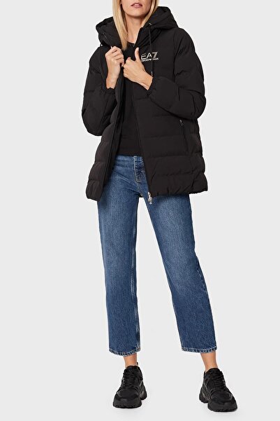 EA7 Regular Fit Rüzgar ve Isı Kaybı Korumalı Çıkarılabilir Kapüşonlu Uzun Mont MONT 6LTK09 TN5