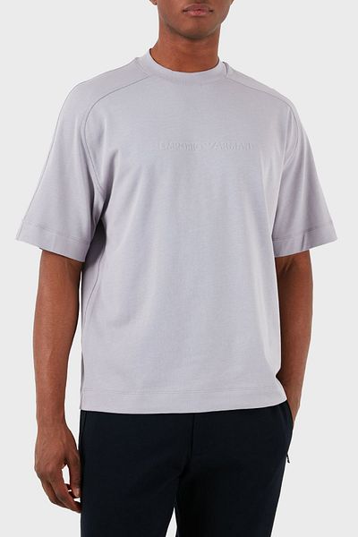 Emporio Armani Βαμβακερό μπλουζάκι με λαιμόκοψη ανδρικό μπλουζάκι 3D1T76 1JWZZ 0844