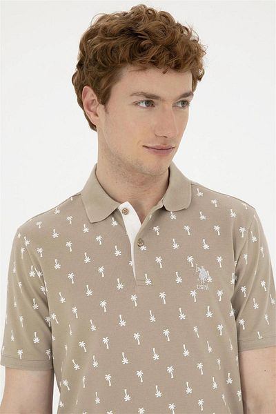 U.S. Polo Assn. U.S. Polo Logo 100% памук Стандартна тениска с поло деколте Мъжка тениска с поло деколте G081GL0111826924