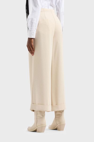 Armani Exchange High Waist Relaxed Fit Wide Leg Trousers PANT 3DYP31 YN1QZ 1787