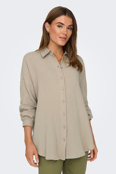 ONLY Πουκάμισο Onlthyra Cotton Regular Fit με ανοιχτό ώμο 15267998