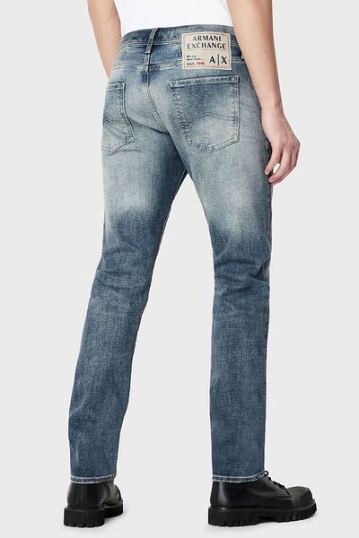Armani Exchange Cotton High Waist Tube Leg Slim Fit J10 Jeans Men's Denim Trousers 3rzj10 Z1ydz 1500