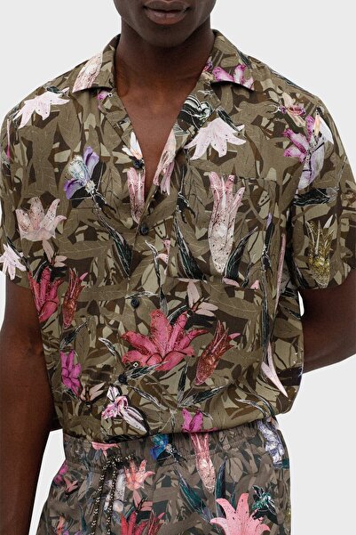 HUGO Patterned Single Pocket Short Sleeve Shirt Men's Shirt 50468088 961