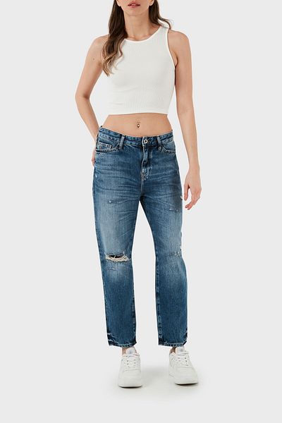 Armani Exchange High Waist J16 Boyfriend Jeans - DENIM Pants 3DYJ16GZ 05EK