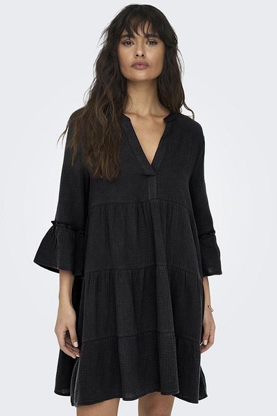 ONLY Μίνι φόρεμα Onlthyra V-Neck - Οργανικό βαμβάκι, κανονική εφαρμογή DRESS 15267999