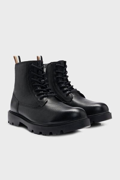 BOSS Hakiki Deri Fermuarlı Yarım Bot Erkek BOT 50503557 001