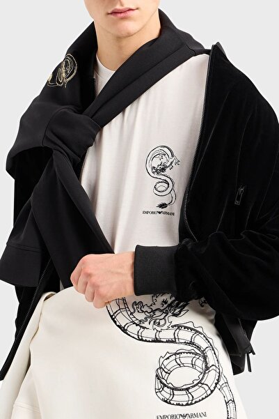 Emporio Armani Βαμβακερό μπλουζάκι με κανονική εφαρμογή ανδρικό μπλουζάκι EM 000009 AF10017 M0007