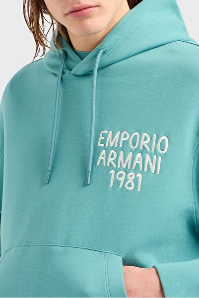 Emporio Armani Ανδρικό ιδρώτα - Βαμβακερό, Κουκούλα, Κανονική Εφαρμογή, SWEAT 3D1M72 1JHSZ 0770