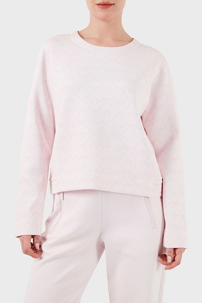 Emporio Armani سويت شيرت قطني مريح برقبة دائرية 3D2M6H 1JHSZ F321