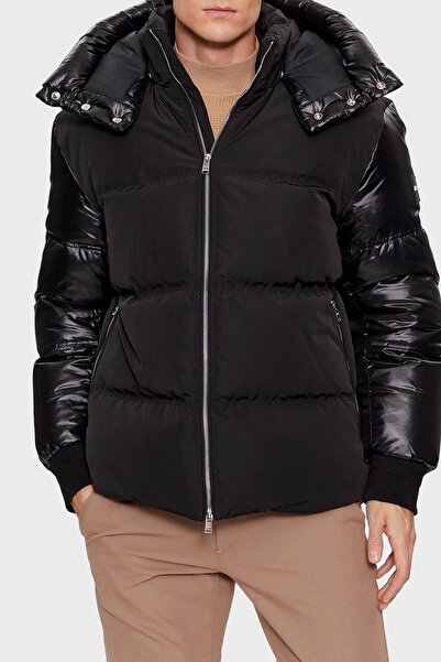 BOSS Kuş Tüyü Dolgulu Çıkarılabilir Kapüşonlu Regular Fit Mont Erkek MONT 504...