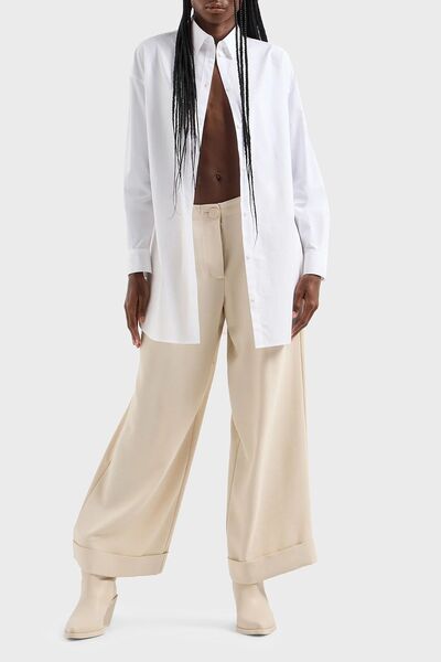 Armani Exchange High Waist Relaxed Fit Wide Leg Trousers PANT 3DYP31 YN1QZ 1787