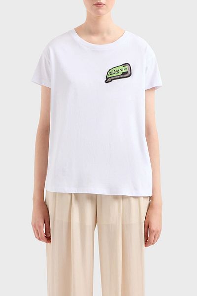 Armani Exchange Cotton Relaxed Fit Crew Neck T SHIRT 3DYT16 YJ3RZ 1000