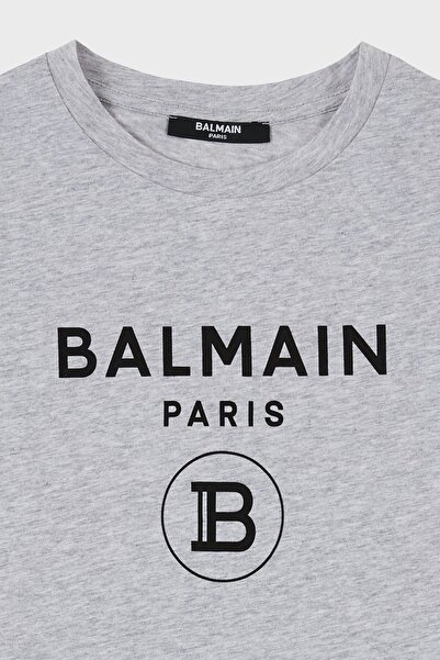 BALMAIN Crew Neck Cotton Kids T-Shirt - T SHIRT 6M8701 MX030 905NE