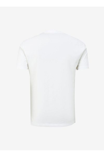 Armani Exchange Tricou bărbați - decolteu, imprimat, alb, 3DZTJB ZJBYZ 1116