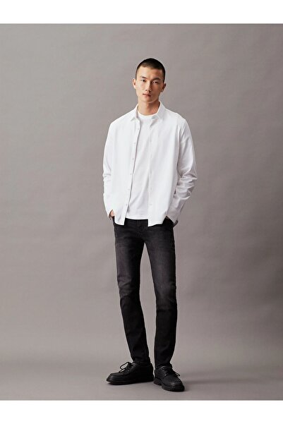 Calvin Klein Erkek Skinny Kalıp Düz Desenli Siyah Jeans J30J325743-1BY