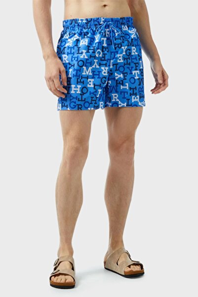 Tommy Hilfiger Logolu Deniz Şortu Belden Bağlamalı Mayo Short Erkek Mayo Short Um0um03271 0k9