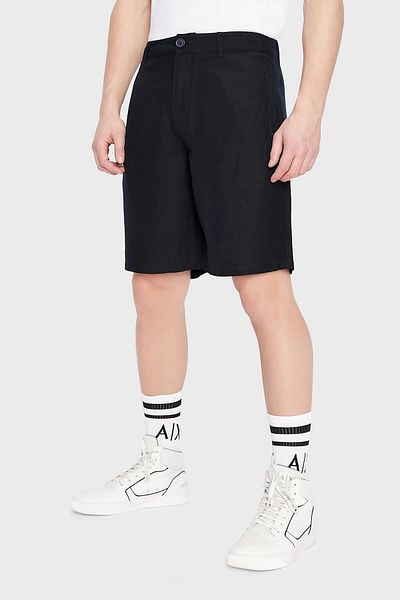 Armani Exchange Λευκά είδη από ψεύτικο μετάξι Twill Bermuda Ανδρικές Βερμούδες 8nzs67 Znfnz 1583