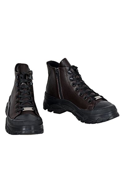 NOOSY Горчиво кафяви дамски боти от естествена кожа