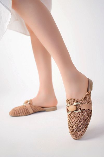 epaavm Mink Women's Slippers - Closed Toe and Knitted