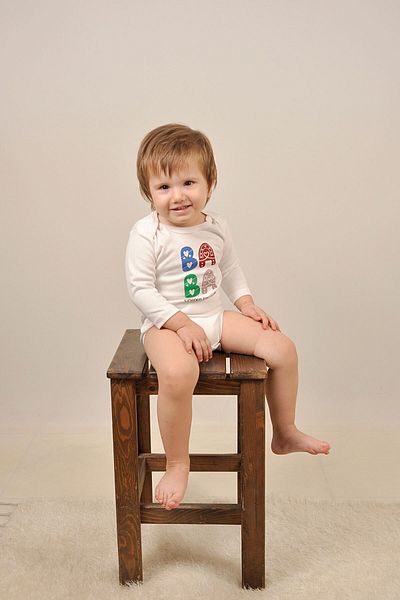 Peki Set of 5 Baby 100% Cotton Badi Bodysuit - Gift Athlete Jumpsuit with Fence on the Bottom 14961
