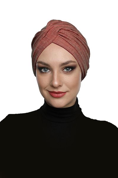 fidan bone Cross Combed Cotton Lined Tile Ready Scarf Hijab Pool Bonnet