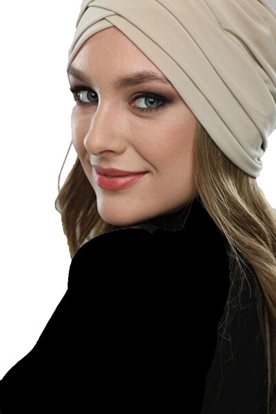 fidan bone Μπεζ έτοιμο τουρμπάν με τρεις λωρίδες, μπορεί να χρησιμοποιηθεί για ιατρική χρήση