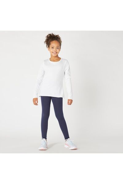 Decathlon Children's White Long Sleeve Sports T-Shirt 100