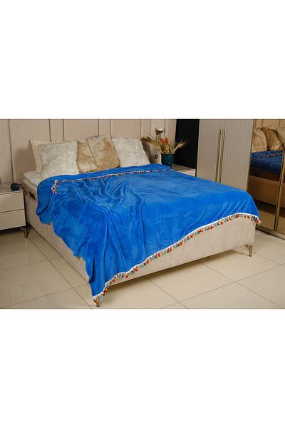MİLAYS LİFE HOME COLLECTİON MİLAY'S LİFE HOME - Cuvertură de pat cu pătură cu smocuri