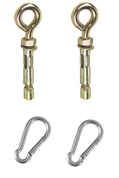 Bundera Salıncak,hamak,box Torbası,yoga Asma Aparatı, Tavan Salıncağı 2 Adet Çelik Dubel +karabina