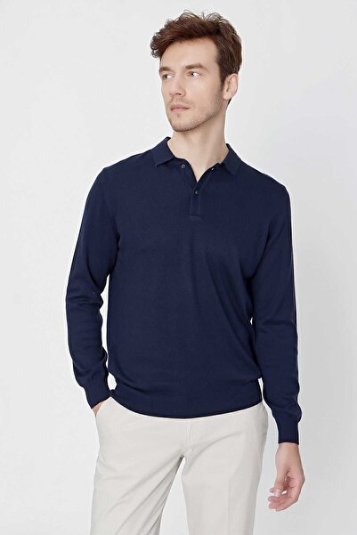 Morven Erkek Marine Basic Polo Yaka Dynamic Fit Rahat Kesim Triko