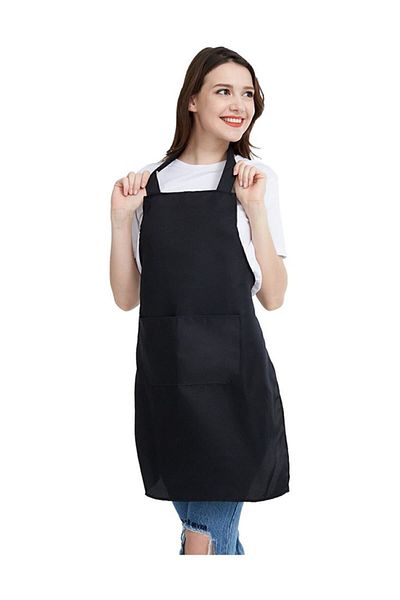 Bundera Apron Chef Cook Waiter Apron Halter Neck Stain Proof Pocket Apron