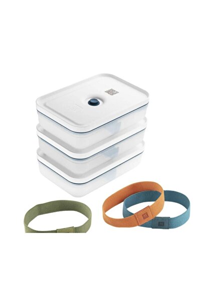 ZWILLING Fresh & Save Vakumlu 6 Parça Yemek Taşıma Kabı Seti-L/Plastik Yarı Ş...