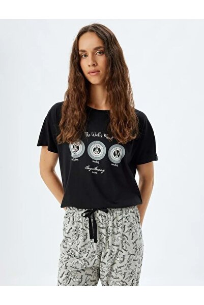 Koton Bugs Bunny Pijama Takımı 5WAL10192IK Gri Melanj