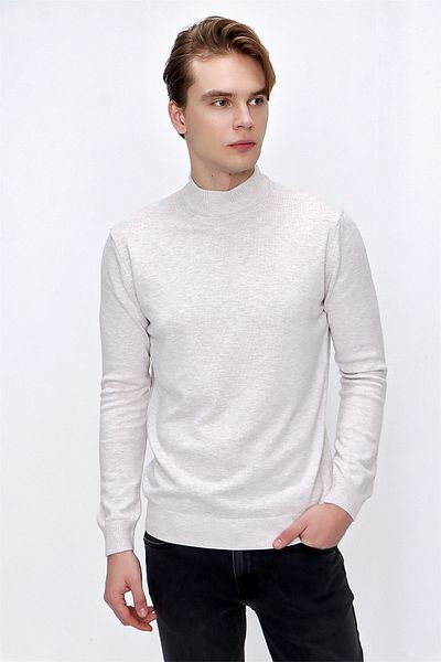 Morven Πλεκτό πουλόβερ Basic Dynamic Fit Relaxed Cut με μισό ζιβάγκο