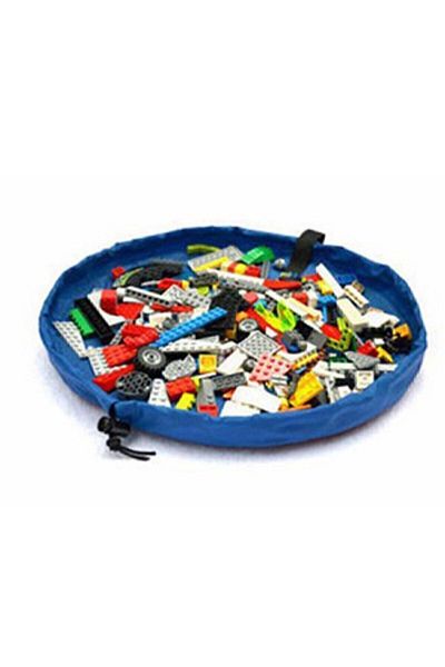 Bundera Blue Children's Toy Bag - Lego Puzzle and Puzzle Educational Carpet