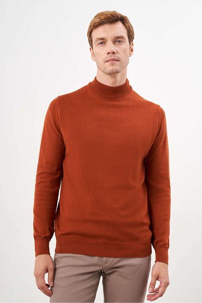 Morven Ανδρικό πλεκτό Basic Half Turtleneck Dynamic Fit Άνετο Πλεκτό