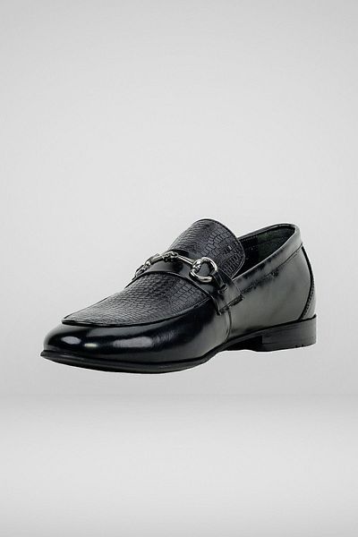 Morven Men's Black Classic Buckle Poly Sole Shoes