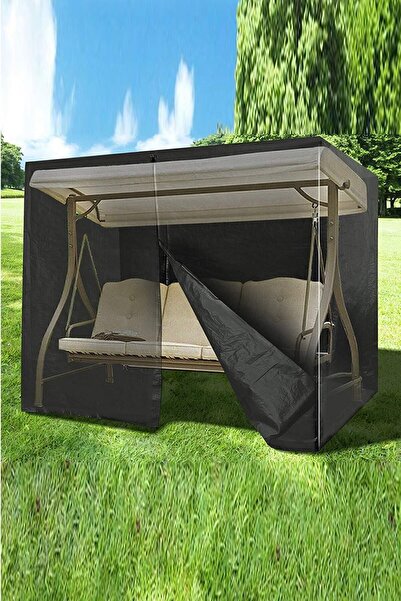 Bundeba Casing Bahçe Salıncak Koruma Örtüsü Üç Kişilik Tenteli Yağmur Toz Kir Önleyici Branda Hamak Kılıfı