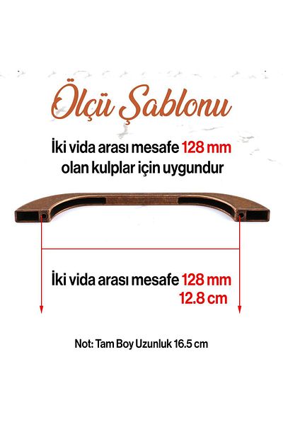 Badem10 Meriç 128 mm - 12,8 cm Mobilier din metal antic din cupru antic Dulap de bucătărie Mâner dulap Mâner