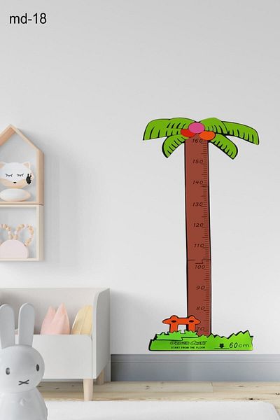 Bundera Height Measurer Sticker Giraffe Lion Bird Teddy Bear Growth Chart Ruler