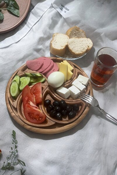 Ayd ahşap وردة الرياح 7 أجزاء طبق الإفطار