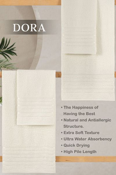 MODALİN Set prosoape de baie Dora 50x90 + 70x140 cm