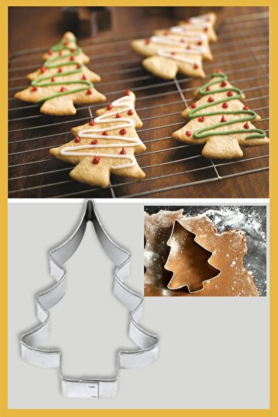 ENJOYPEPERON قالب كوكي من المعدن المقاوم للصدأ، خشب الصنوبر